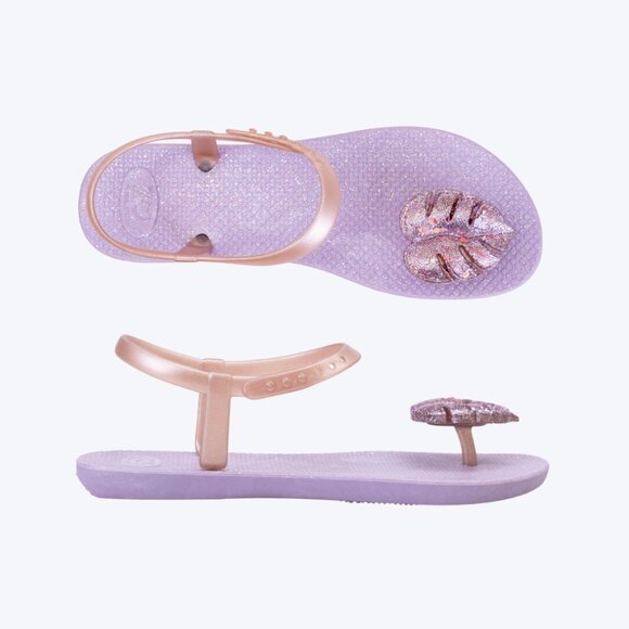 ZHOELALA — Sandals Comfort "TROPICAL LEAVES" • Violet Orchid - Picture 1 of 8
